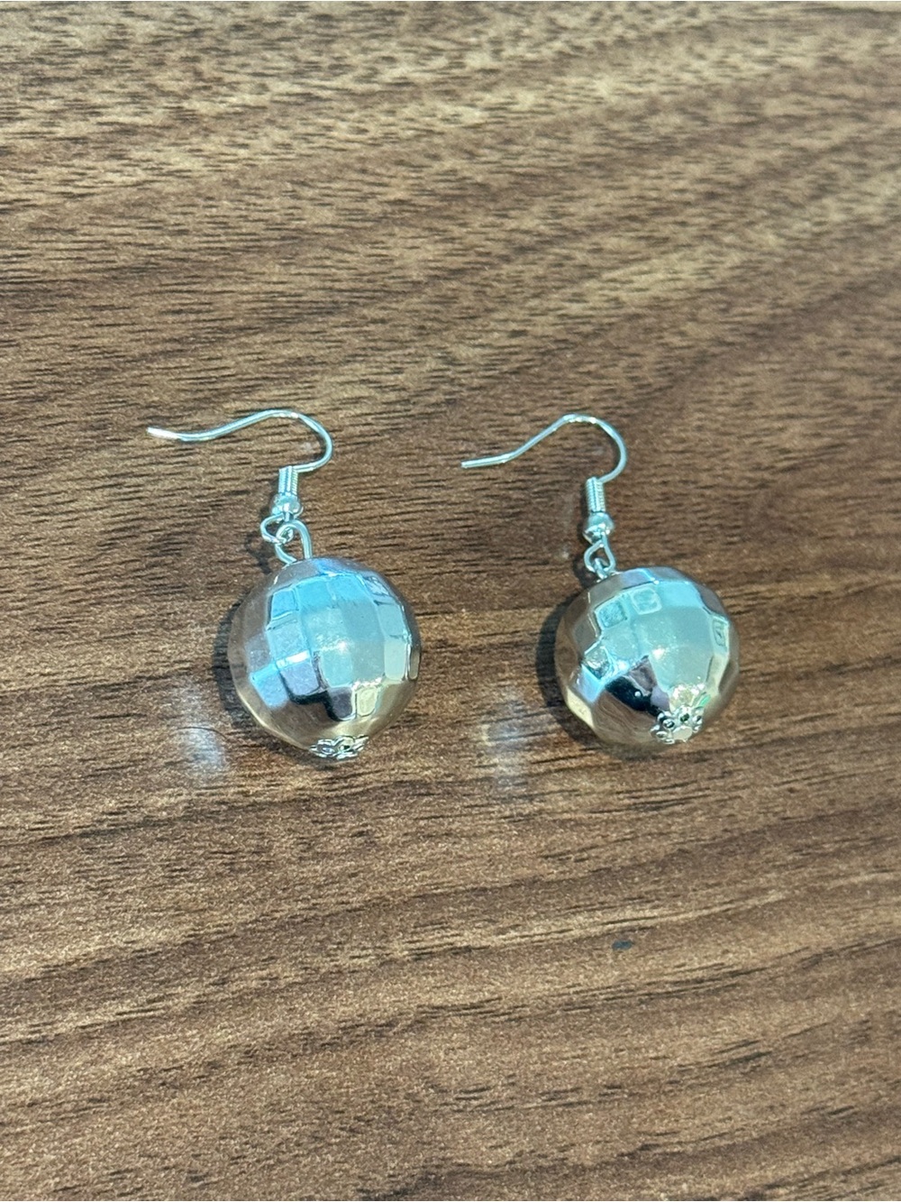 Silver Disco Earrings